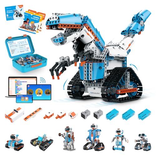 WhalesBot E7 Pro MINT Roboter Bausatz aus Klemmbausteinen für Kinder